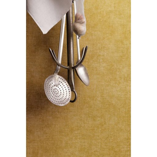 Egyszínű Vintage koptatott textilminta sárga tónus tapéta