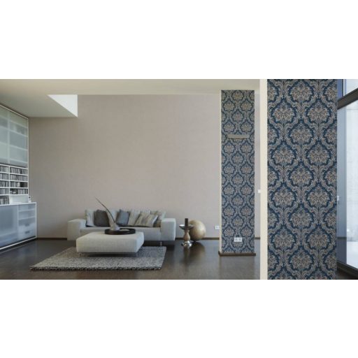 Egyszínű Vintage koptatott textilminta szürkésbézs tónus tapéta