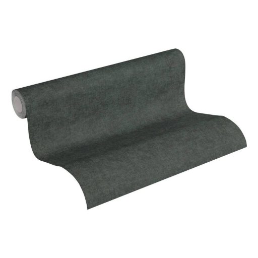 Egyszínű Vintage koptatott textilminta sötétszürke/antracit tónus tapéta