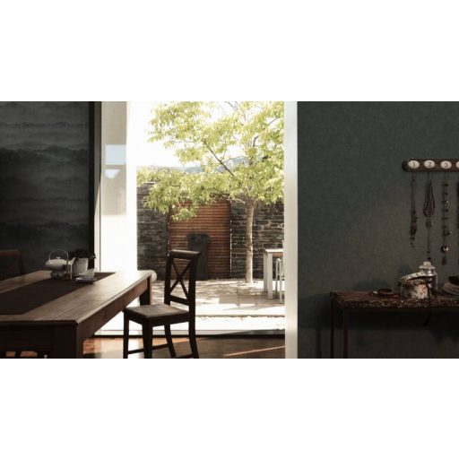 Egyszínű Vintage koptatott textilminta sötétszürke/antracit tónus tapéta