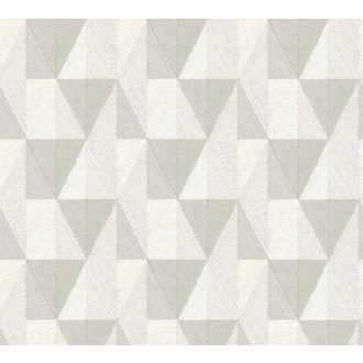   Stockholm design skandináv stílusú 3D geomeriai minta világosszürke szürke és krém tónus tapéta