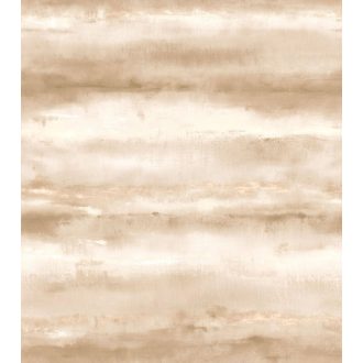   Absztrakt vízszintes mintázatú felhős ködös táj akvarell panoráma krémes-bézs fehér és arany tónus falpanel