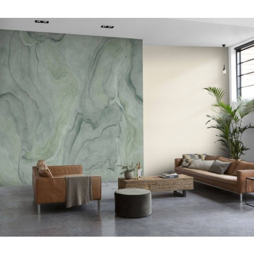 Természet mint festőművész és alkotó! Elképesztő márvány design lágy szürkészöld és mély olívzöld tónus falpanel