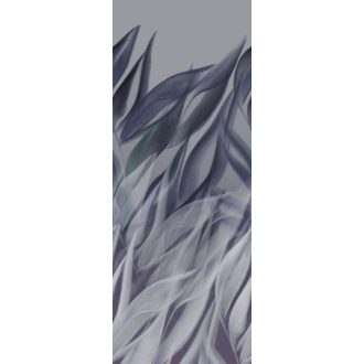   Levélmintázat simogatja a falat! Plasztikus térbeli botanikai csoda szürke lila és szürkéslila tónus falpanel