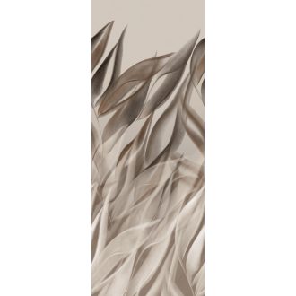   Levélmintázat simogatja a falat! Plasztikus térbeli botanikai csoda selymes bézs karamellbarna mogyoró és lágy szépia tónus falpanel