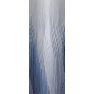   Páratlan optikai mélység és harmonikus elegancia! Hullámdesign felsőfokon szürkésfehér szürke kék és aranysárga tónus falpanel 