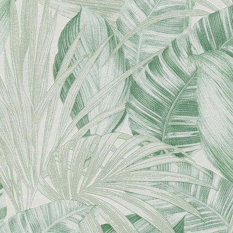 As-Creation Greenery 36820-2 Natur trópusi botanikus fehér világoszöld árnyalatok tapéta