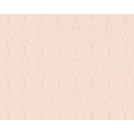 As-Creation Emotion Graphic 36879-6  Design grafikus rombuszhálózat világos rózsaszín bézs tapéta