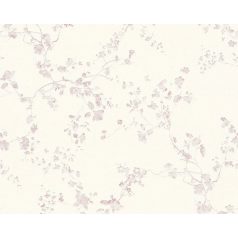   As-Creation Metropolitan Stories 36896-1 natur virágok ágak fehér rózsaszín/halvány lila enyhe fényű tapéta