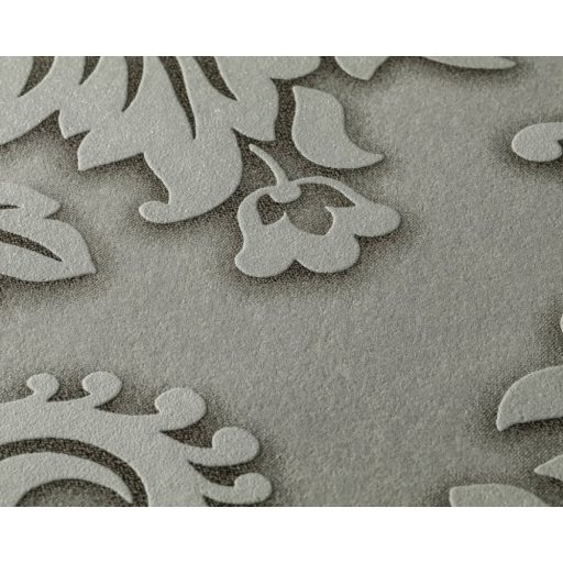 As-Creation Metropolitan Stories 36898-1 barokk díszítőminta 3D szürke szürkésbarna bézs ezüst tapéta