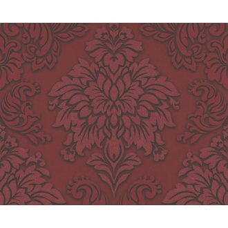   As-Creation Metropolitan Stories 36898-3 barokk díszítőminta 3D bordó fekete ezüst csillámló hatású tapéta