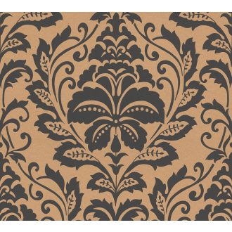   As-Creation Attractive 36910-4 Klasszikus Barokk díszítőminta bronz fekete fémes hatás tapéta