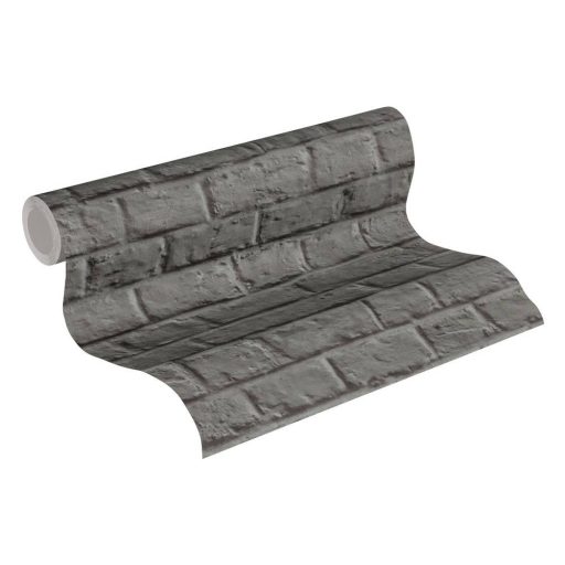 As-Creation Metropolitan Stories 36912-1 natur téglafal 3D sötétszürke antracit tapéta