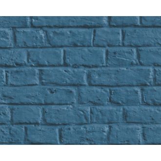   As-Creation Metropolitan Stories 36912-3  natur téglafal 3D kék sötétkék tapéta