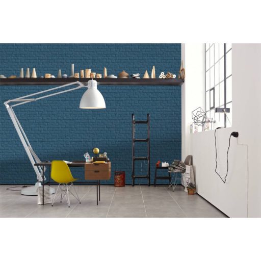 As-Creation Metropolitan Stories 36912-3  natur téglafal 3D kék sötétkék tapéta