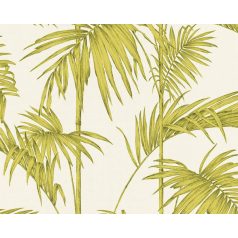   As-Creation Metropolitan Stories 36919-4  natur Vintage bambusz krémfehér zöld sárgászöld fekete  fémes hatás tapéta