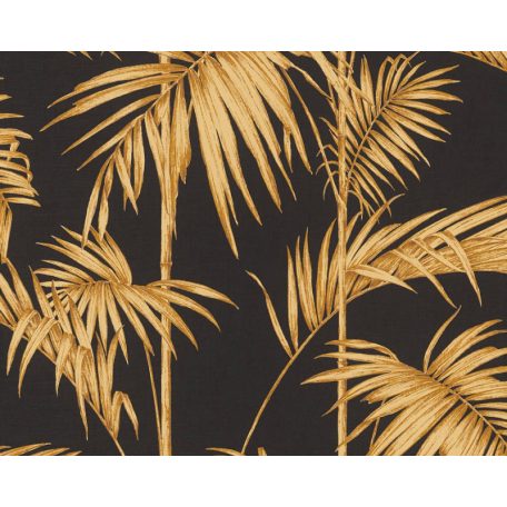 As-Creation Metropolitan Stories/Black is Beautiful 36919-5  natur Vintage bambusz  fekete arany aranybarna fémes hatás tapéta