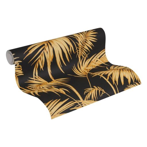 As-Creation Metropolitan Stories/Black is Beautiful 36919-5  natur Vintage bambusz  fekete arany aranybarna fémes hatás tapéta