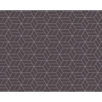   As-Creation Metropolitan Stories 36920-1 design grafikus 3D sötétbarna ezüst fémes csillámló hatás