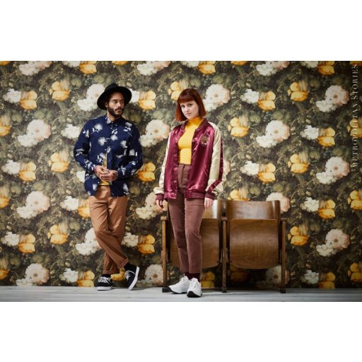 As-Creation Metropolitan Stories 36921-1 Vintage akvarell virágálom sötétzöld sárga krém tapéta