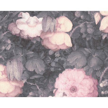 As-Creation Metropolitan Stories 36921-2  Vintage akvarell virágálom szürke szürkéslila rózsaszín fehér tapéta