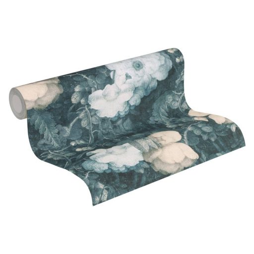 As-Creation Metropolitan Stories 36921-3  Vintage akvarell virágálom kék krémsárga világos szürke tapéta