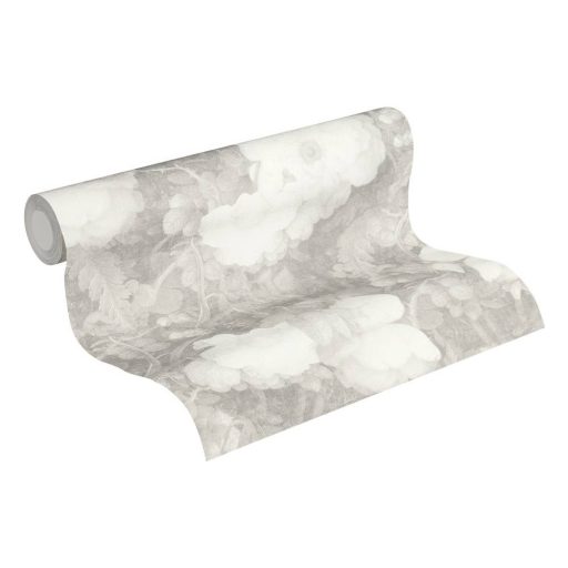 As-Creation Metropolitan Stories 36921-4  Vintage akvarell virágálom szürke fehér tapéta