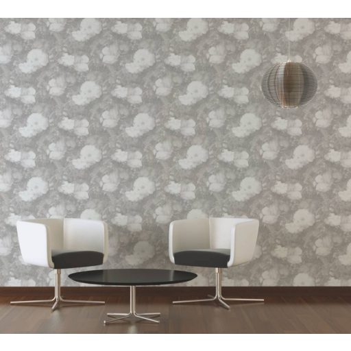 As-Creation Metropolitan Stories 36921-4  Vintage akvarell virágálom szürke fehér tapéta