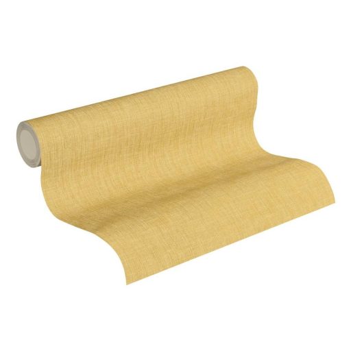 As-Creation Metropolitan Stories 36922-1 textilhatású egyszínű aranysárga tapéta