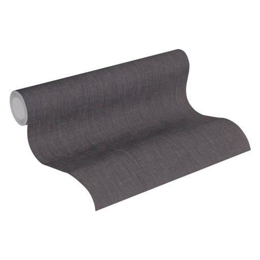 As-Creation Metropolitan Stories 36922-2  textilhatású egyszínű fekete tapéta