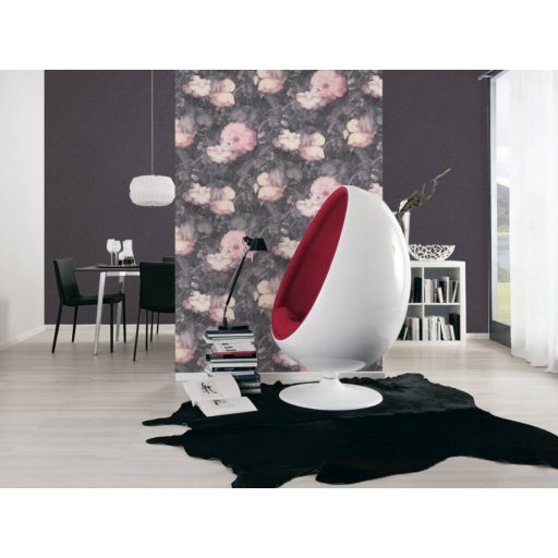 As-Creation Metropolitan Stories 36922-2  textilhatású egyszínű fekete tapéta