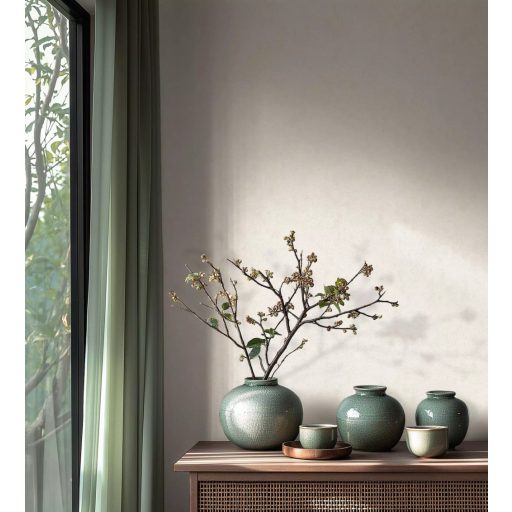 Enyhén texturált egyszínű finom vakolatminta krémfehér/fehér tónus tapéta