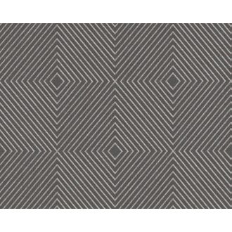   As-Creation Metropolitan Stories 36926-1 design grafikus antracit szürke ezüst enyhe fémes hatás tapéta