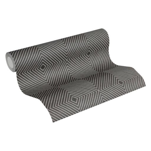 As-Creation Metropolitan Stories 36926-1 design grafikus antracit szürke ezüst enyhe fémes hatás tapéta