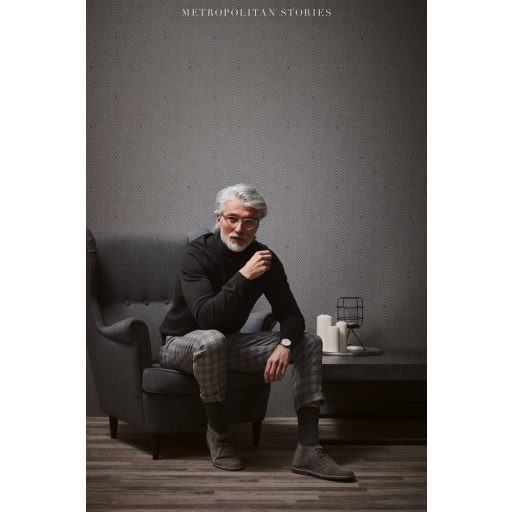 As-Creation Metropolitan Stories 36926-1 design grafikus antracit szürke ezüst enyhe fémes hatás tapéta