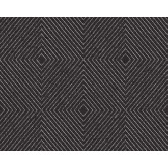   As-Creation Metropolitan Stories 36926-5  design grafikus fekete szürke ezüst enyhe fémes hatás tapéta