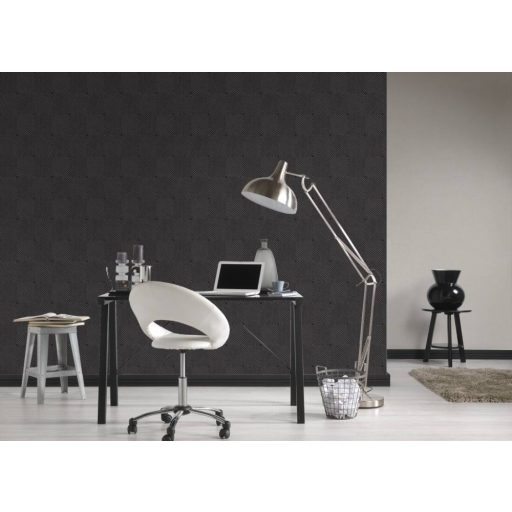 As-Creation Metropolitan Stories 36926-5  design grafikus fekete szürke ezüst enyhe fémes hatás tapéta