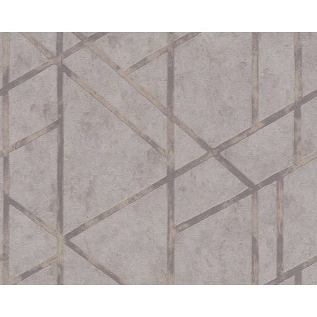 As-Creation Metropolitan Stories 36928-2  design natur beton alap grafikus mintázat szürke bézs ezüst fémes hatás tapéta