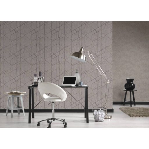 As-Creation Metropolitan Stories 36928-2  design natur beton alap grafikus mintázat szürke bézs ezüst fémes hatás tapéta