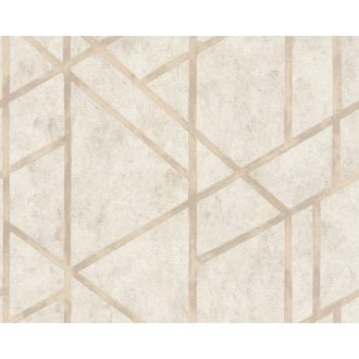   As-Creation Metropolitan Stories 36928-4  design natur beton alap grafikus mintázat krém krémszürke bézs fémes hatás tapéta