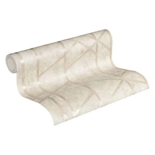 As-Creation Metropolitan Stories 36928-4  design natur beton alap grafikus mintázat krém krémszürke bézs fémes hatás tapéta