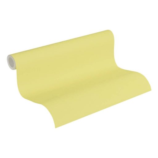 As-Creation Metropolitan Stories 36932-5 textilhatású egyszínű sárgászöld tapéta