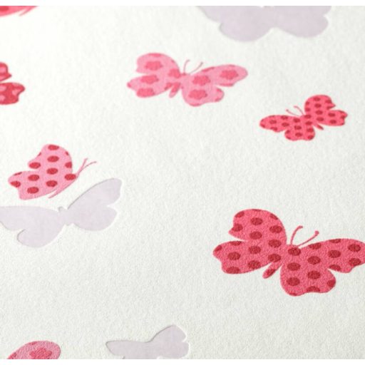 As-Creation Attractive 36933-1 Natur szines pillangók fehér rózsaszín pink piros fénylő mintarészletek tapéta