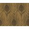 Architects Paper Absolutely Chic 36971-8  Natur pávatoll mintázat arany sötétbarna fekete csillogó hatás tapéta