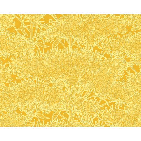 Architects Paper Absolutely Chic 36972-3  Natur organikus stilizált lombozat aranysárga világos sárga csillogó hatás tapéta