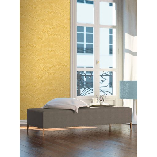 Architects Paper Absolutely Chic 36972-3  Natur organikus stilizált lombozat aranysárga világos sárga csillogó hatás tapéta