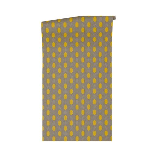 Architects Paper Absolutely Chic 36973-2  Grafikus hatszög/méhsejt mintázat barna szürkésbarna aranysárga tapéta