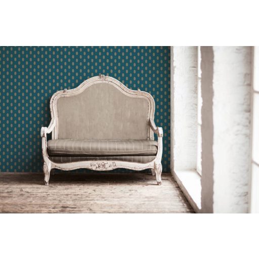 Architects Paper Absolutely Chic 36973-4  Grafikus hatszög/méhsejt mintázat sötétkék aranybarna tapéta