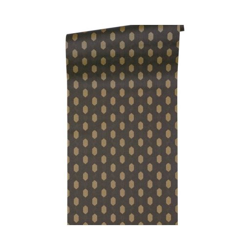 Architects Paper Absolutely Chic 36973-5  Grafikus hatszög/méhsejt mintázat sötétbarna arany tapéta