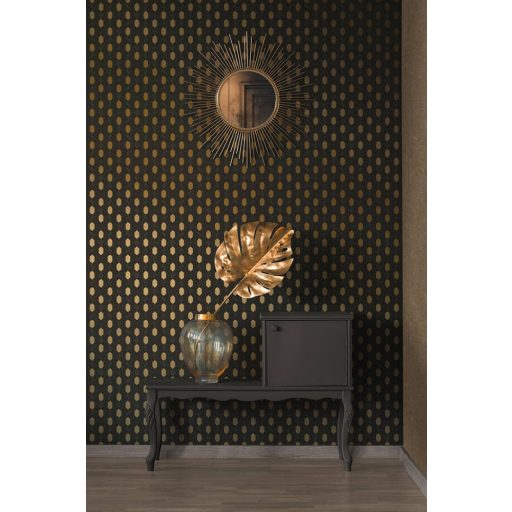 Architects Paper Absolutely Chic 36973-5  Grafikus hatszög/méhsejt mintázat sötétbarna arany tapéta